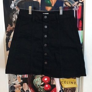 Mossimo Supply Co. Black Button Front A-Line Skirt